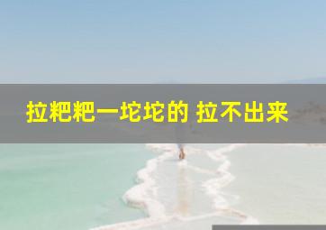 拉粑粑一坨坨的 拉不出来